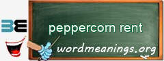 WordMeaning blackboard for peppercorn rent